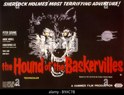 THE HOUND OF THE BASKERVILLES 1959 UA Hammer film avec Peter Cushing que Sherlock Holmes Banque D'Images