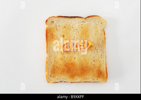 Spaghetti Alphabetti sur toast Toast Banque D'Images