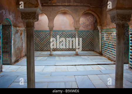 Hammam à l'intérieur du Palais de l'Alhambra à Grenade Espagne Banque D'Images