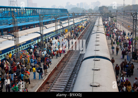 La gare de New Delhi à Delhi Inde Banque D'Images