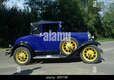 Blue Ford modèle UNE voiture ou une automobile d'époque ou d'un ancien combattant (1930) Banque D'Images