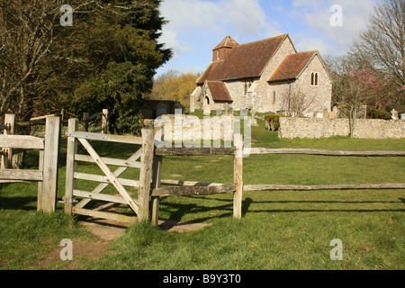 13e siècle Église Iken, East Sussex, Angleterre Banque D'Images