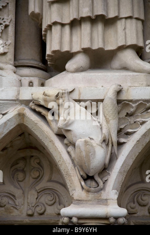 Cathédrale Notre Dame de Paris, France (détail) Banque D'Images