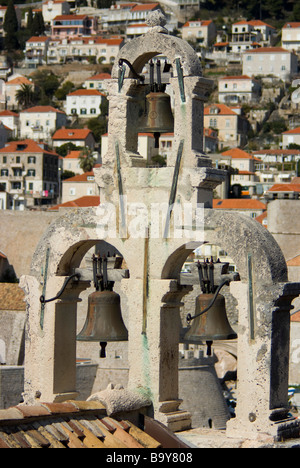 Bell Tower dans la vieille ville de Dubrovnik, Croatie Banque D'Images