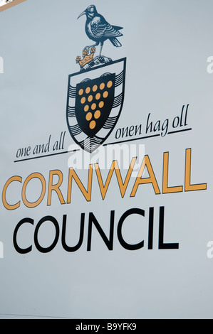 Conseil de nouveaux signes de Cornwall Banque D'Images