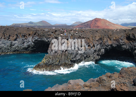 Los Hervideros, Lanzarote, îles Canaries, Espagne Banque D'Images