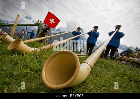 Folk Festival Murren Suisse Banque D'Images