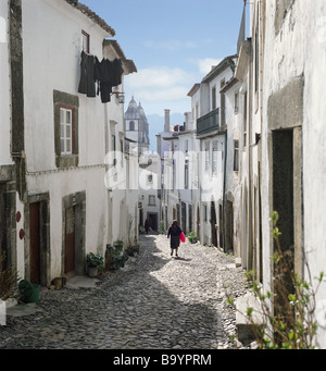 Le Portugal, l'Alto Alentejo, Castelo de Vide Scène de rue Banque D'Images