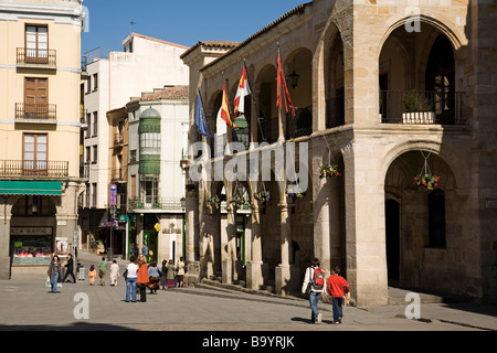 Ancien hôtel de ville et de la Plaza Mayor à Zamora Castille Leon Espagne Banque D'Images