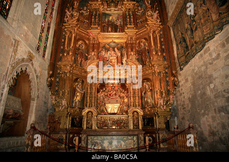 Retable de l'intérieur de la chapelle de Corpus Christi La Seu La cathédrale de Palma Palma de Majorque Espagne Baléares l'île de Majorque Banque D'Images