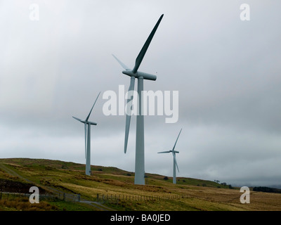 Trois des cinq 1 éoliennes de 3 MW à npower renewables éoliennes appartenant à Lambrigg en Cumbria Banque D'Images