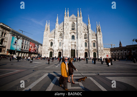 Cathédrale du Duomo di Santa Maria à Milan, Italie Banque D'Images