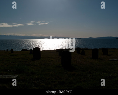 Cimetière chinois de Harling Point à Victoria en Colombie-Britannique, un lieu historique national au Canada Banque D'Images