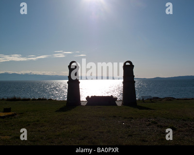 Cimetière chinois de Harling Point à Victoria en Colombie-Britannique, un lieu historique national au Canada Banque D'Images