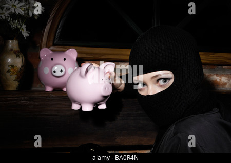 Vol antivol Piggy Banks Banque D'Images