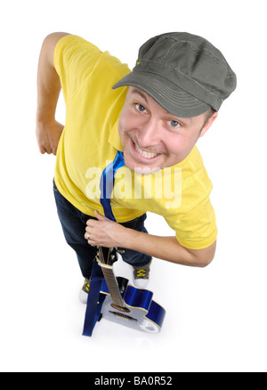 Homme avec une guitare Banque D'Images