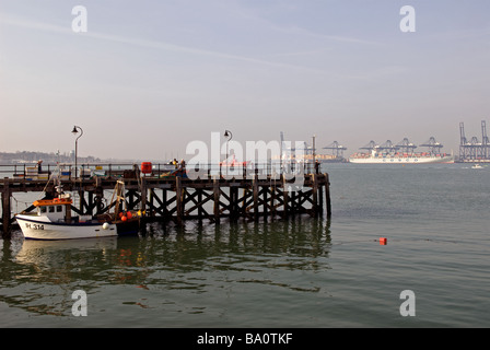 L'halfpenny pier, Harwich, Essex, Royaume-Uni. Banque D'Images