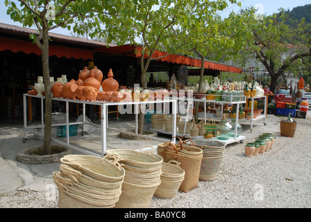 Boutique de souvenirs de la route, près de l'Guadlest, Province d'Alicante, Communauté Valencienne, Espagne Banque D'Images