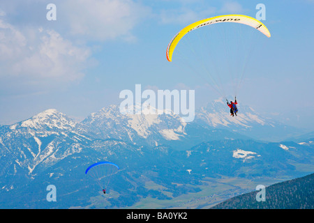 Planai à parapentes en Styrie, Autriche Banque D'Images