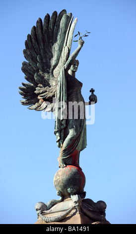 Mémorial en mémoire du roi Édouard VII, appelée aussi la Statue de la paix sur la frontière UK Brighton and Hove Banque D'Images