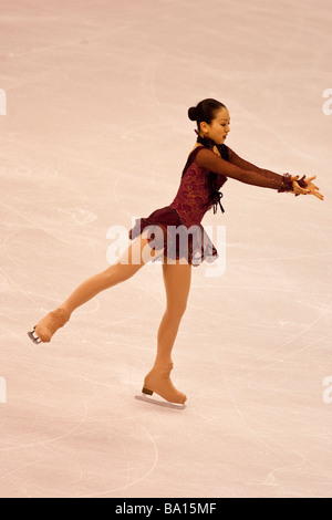 Mao Asada JPN concurrentes dans les dames gratuitement à l'édition 2009 des Championnats du monde de patinage artistique Banque D'Images