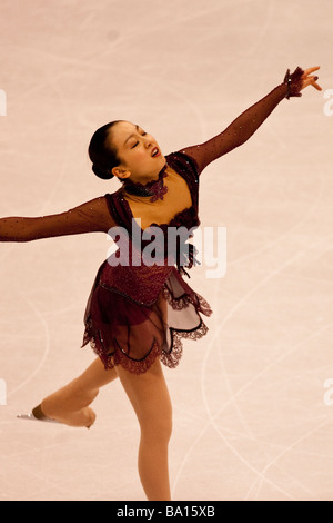 Mao Asada JPN concurrentes dans les dames gratuitement à l'édition 2009 des Championnats du monde de patinage artistique Banque D'Images