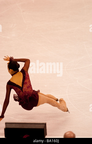 Mao Asada JPN concurrentes dans les dames gratuitement à l'édition 2009 des Championnats du monde de patinage artistique Banque D'Images