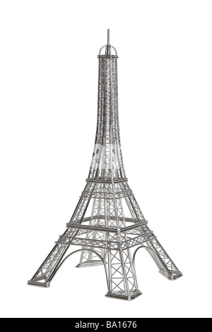 Modèle fil Tour Eiffel sur fond blanc