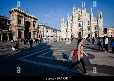 Cathédrale du Duomo di Santa Maria à Milan, Italie Banque D'Images