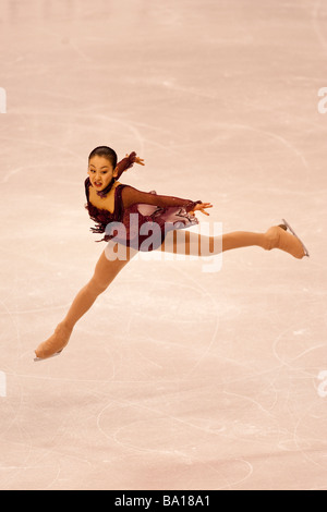 Mao Asada JPN concurrentes dans les dames gratuitement à l'édition 2009 des Championnats du monde de patinage artistique Banque D'Images