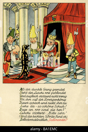 Publicité, mode, salamandre, livret, 'Lurchis Abenguer - Das lustige Salamanderbuch' ('Lurchis aventures'), partie 1, 1937, Lurchi et le roi des Dwarfs, , Banque D'Images