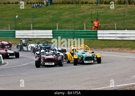 750 Motor Club Daemon Tweeks locost Yokohama race championnat à Mallory Park Banque D'Images