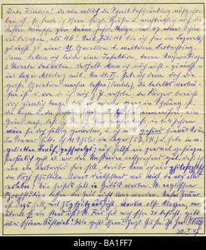 Période d'après-guerre, prisonniers de guerre, lettre d'un prisonnier allemand, hôpital Garmisch, Allemagne, estampillée 1.2.1947, Banque D'Images