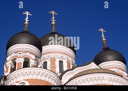 Estonie, Tallinn, Toompea, cathédrale orthodoxe Alexandre Nevsky Banque D'Images