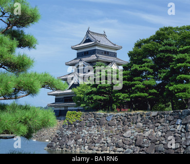 Château de Matsumoto dans la préfecture de Nagano, Japon Banque D'Images