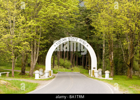 Entrée de Moran State Park - Orcas Island, Washington Banque D'Images