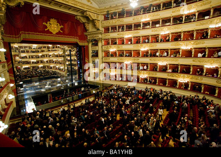 L'opéra La Scala de Milan Italie Banque D'Images