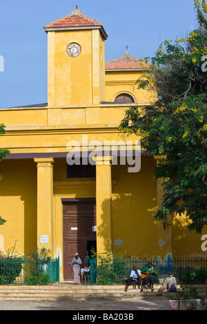 St Charles Borromée Église chrétienne, sur l'Ile de Gorée au large de Dakar Sénégal Banque D'Images