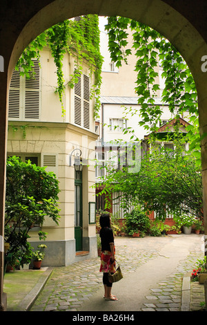 Cour intérieure À PARIS Banque D'Images