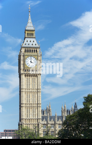 Big Ben et des chambres du Parlement, Londres, Angleterre Banque D'Images