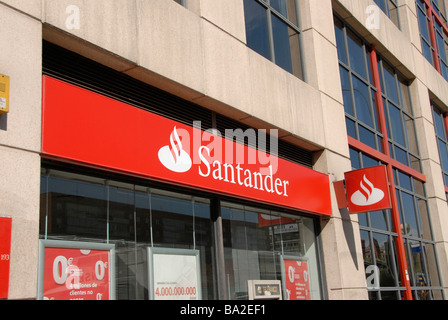 La Banque Santander, Madrid, Espagne Banque D'Images