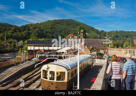 La gare de Llangollen Llangollen Denbighshire North Wales Banque D'Images