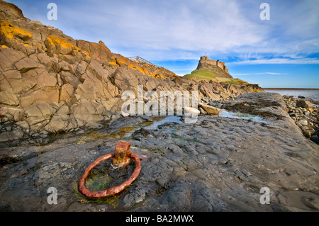 Château de Lindisfarne sur Holy Island Banque D'Images