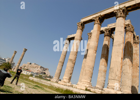 TEMPLE DE Zeus olympien Banque D'Images