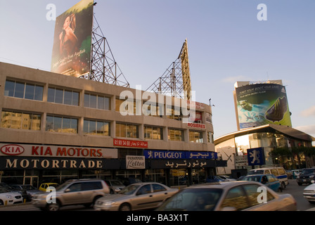 Sur la route de Beyrouth Liban Banque D'Images