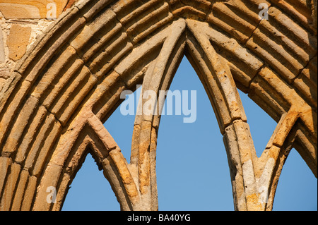 Tombeau antique et bâtiments de l'abbaye des Prémontrés de Saint Jean le Baptiste au Egglestone. Barnard Castle - Durham Co. Banque D'Images