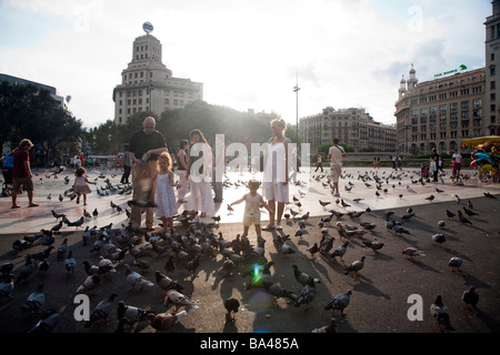 Catalunya de Barcelone ville commnunity autonome de Catalogne nord-est de l'Espagne Banque D'Images