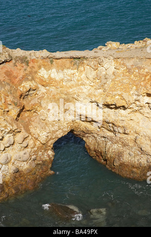 Pehu évent Arche Naturelle Péninsule Huriawa Site Karitane Pa Maori historique près de Dunedin Otago ile sud Nouvelle Zelande Banque D'Images