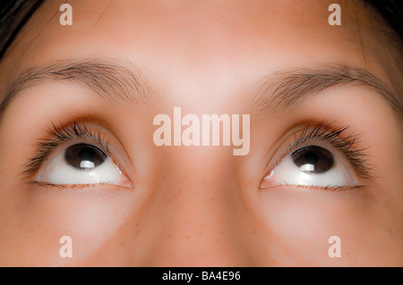 Yeux Marron Fonce Ou Noir Photo Stock Alamy