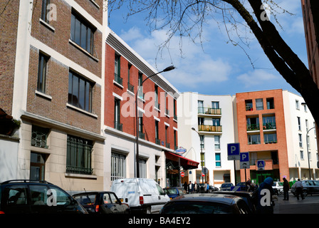 Paris France, scène de rue, Immobilier français, marché immobilier, immeubles urbains Banque D'Images